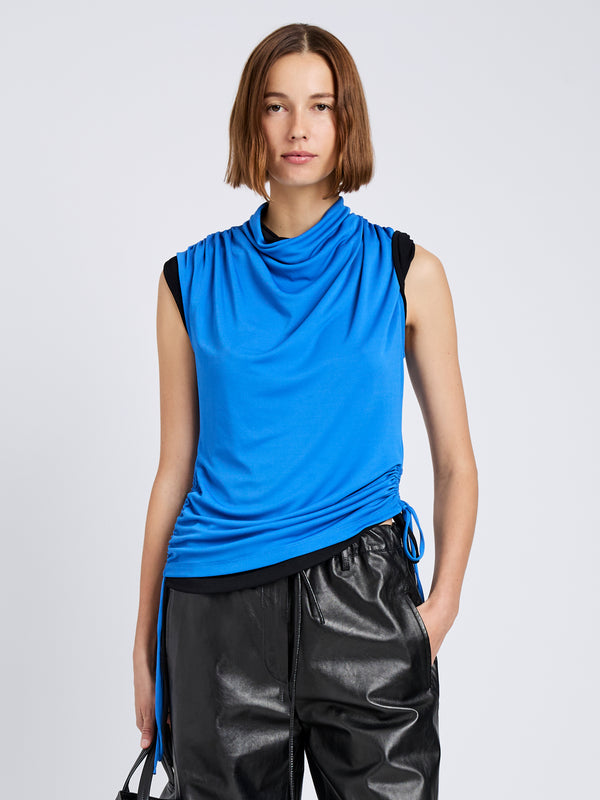 proenza schouler Proenza Schouler White Label Elna Top in Crepe Jersey - Sea