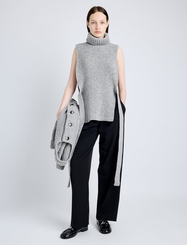 Proenza Schouler Proenza Schouler White Label Ember Vest In Mouline Knits - Pebble Melange