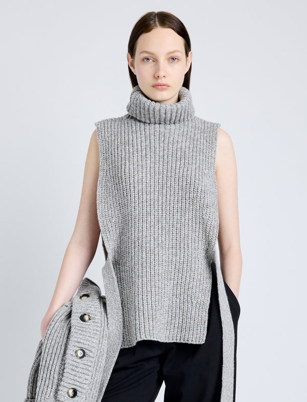 proenza schouler Proenza Schouler White Label Ember Vest in Mouline Knits - Pebble Melange