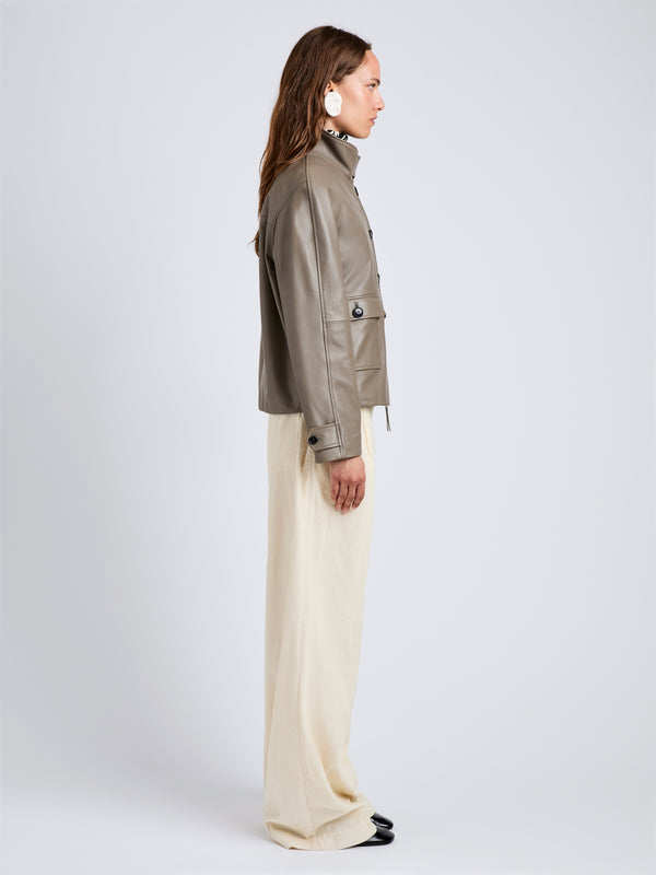 Proenza Schouler Proenza Schouler White Label Gio Jacket In Lightweight Leather - Fawn