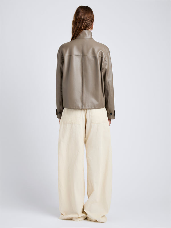 Proenza Schouler Proenza Schouler White Label Gio Jacket In Lightweight Leather - Fawn