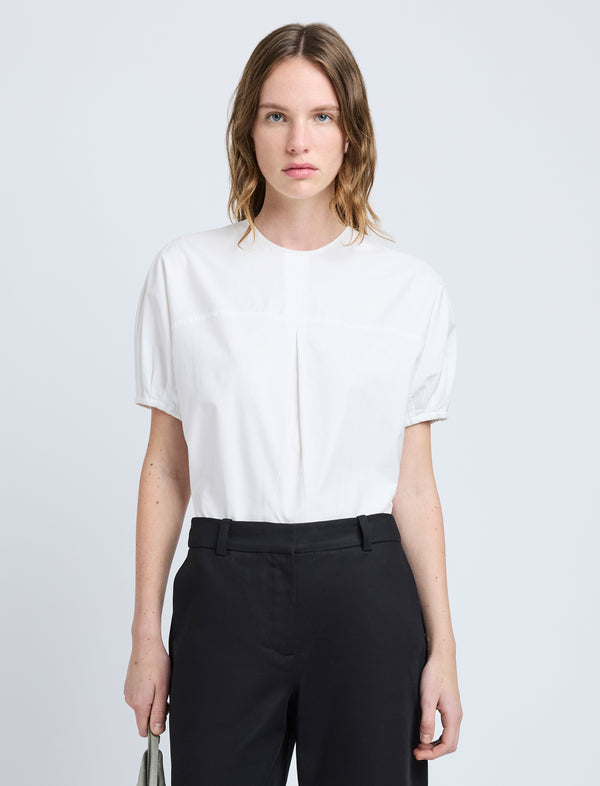proenza schouler Proenza Schouler White Label Haleigh Top in Cotton Sateen - White