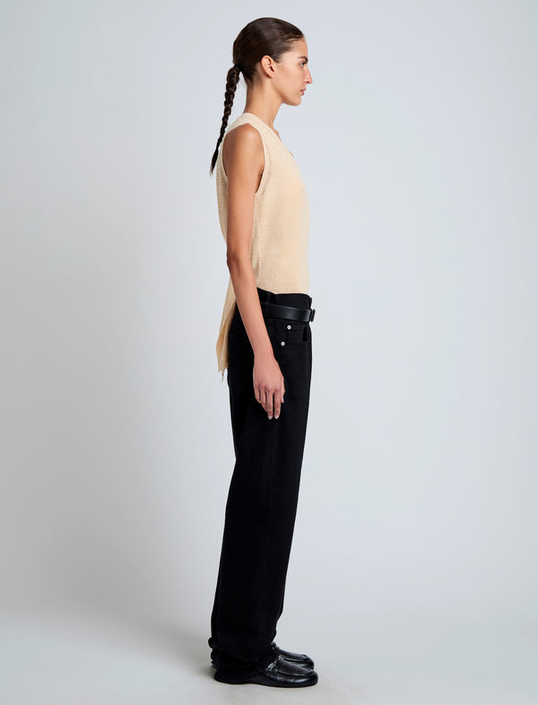 Proenza Schouler Proenza Schouler White Label Heyde Knit Sweater In Linen Twist - Light Wheat