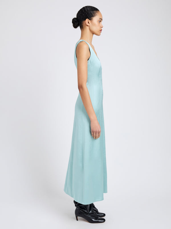 Proenza Schouler Proenza Schouler White Label Isabelle Dress In Crinkled Crepe - Sea Glass