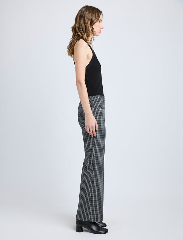 Proenza Schouler Proenza Schouler White Label Isadora Pant In Stretch Tailoring - Black/White Check