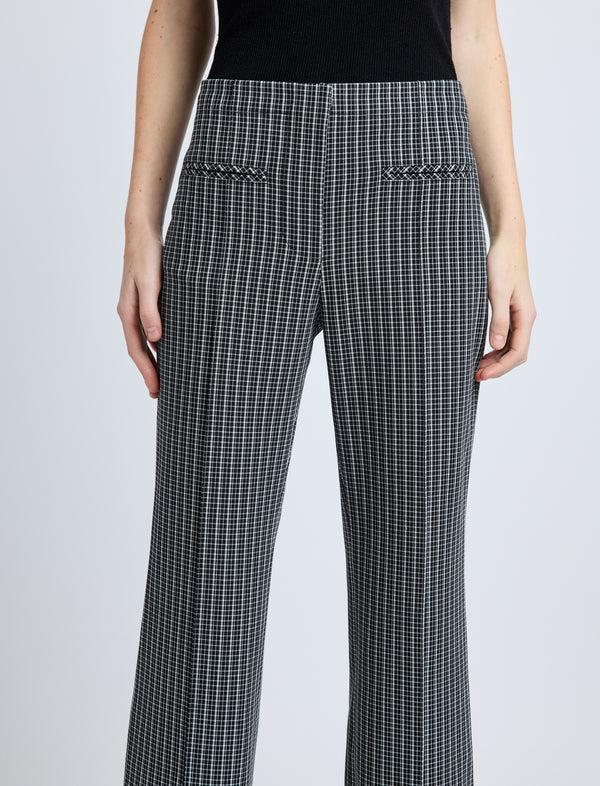 Proenza Schouler Proenza Schouler White Label Isadora Pant In Stretch Tailoring - Black/White Check