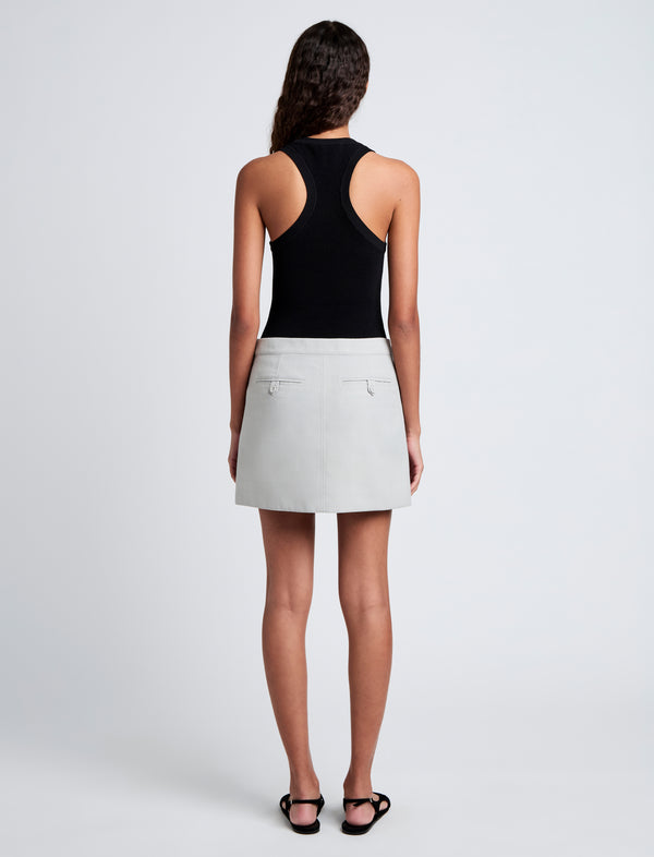 Proenza Schouler Proenza Schouler White Label Jamison Skirt In Wool Melange - Light Grey