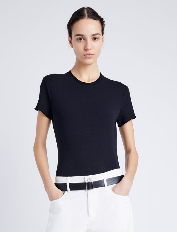 proenza schouler Proenza Schouler White Label Jersey T-Shirt - Black