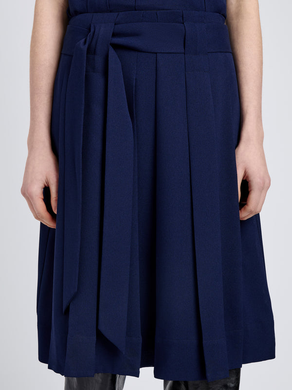 Proenza Schouler Proenza Schouler White Label Jess Skirt In Open Weave Flou - Navy