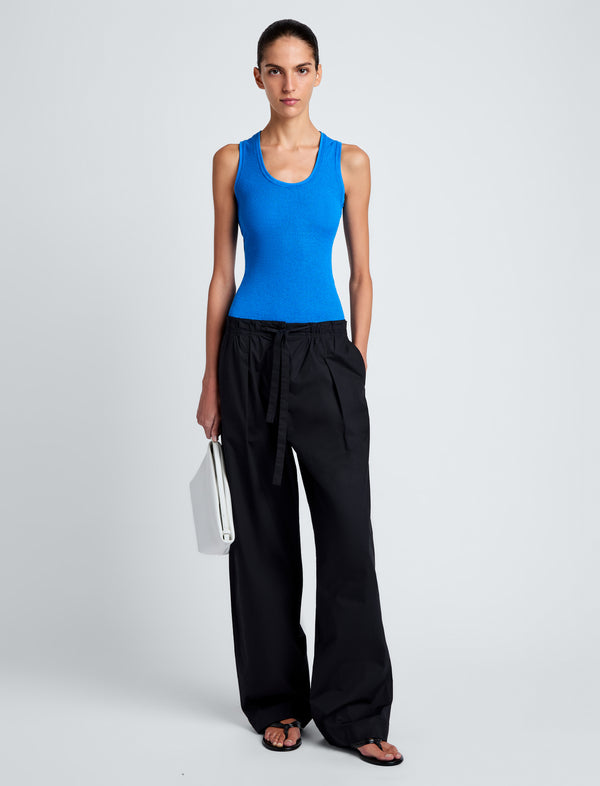 Proenza Schouler Proenza Schouler White Label Jessa Tank Top In Twisted Rib - Cyan