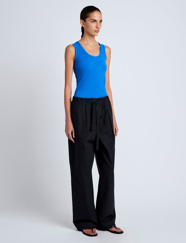 Proenza Schouler Proenza Schouler White Label Jessa Tank Top In Twisted Rib - Cyan