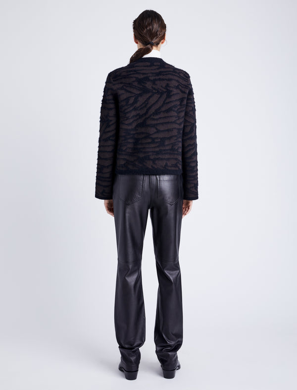 Proenza Schouler Proenza Schouler White Label Josephine Jacket In Brushed Knit - Hickory/Black