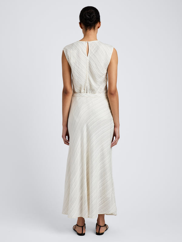 Proenza Schouler Proenza Schouler White Label Kaia Skirt In Woven Stripe Flou - Chalk/Black