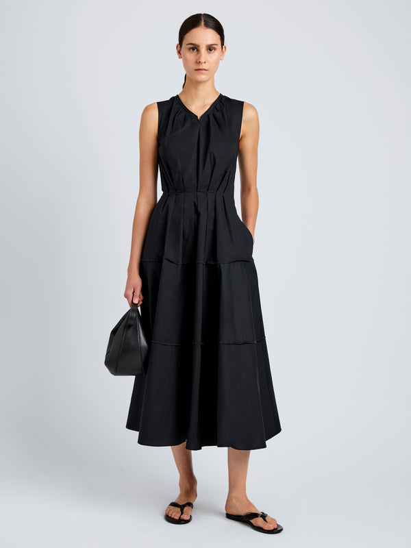 proenza schouler Proenza Schouler White Label Kailey Dress in Stretch Poplin - Black
