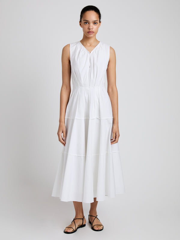 proenza schouler Proenza Schouler White Label Kailey Dress in Stretch Poplin - White