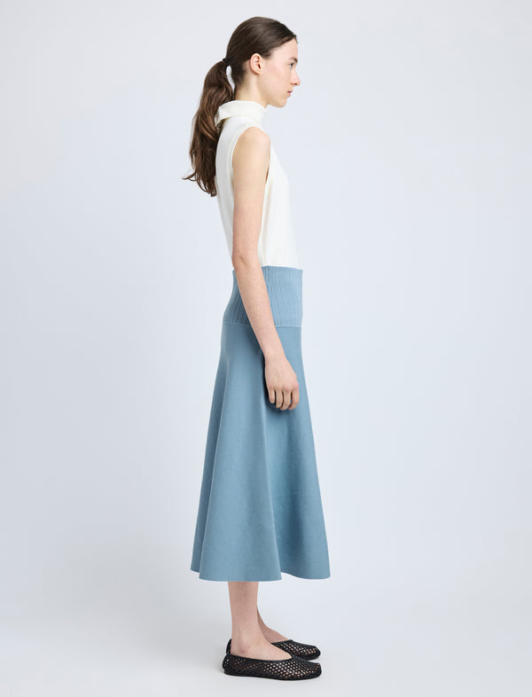 Proenza Schouler Proenza Schouler White Label Katalina Skirt In Souffle Knit - Lark Blue