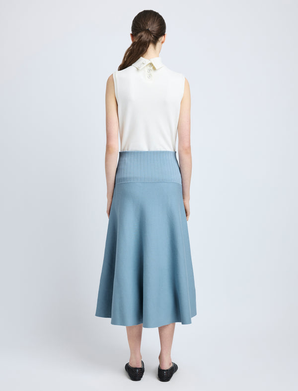 Proenza Schouler Proenza Schouler White Label Katalina Skirt In Souffle Knit - Lark Blue