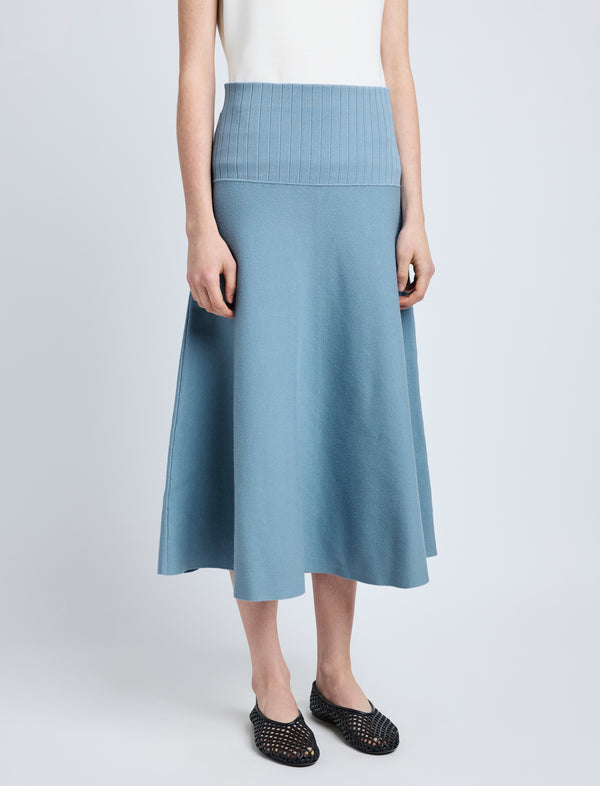 Proenza Schouler Proenza Schouler White Label Katalina Skirt In Souffle Knit - Lark Blue