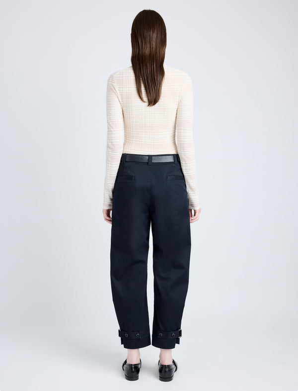 Proenza Schouler Proenza Schouler White Label Kay Pant In Cotton Twill - Black