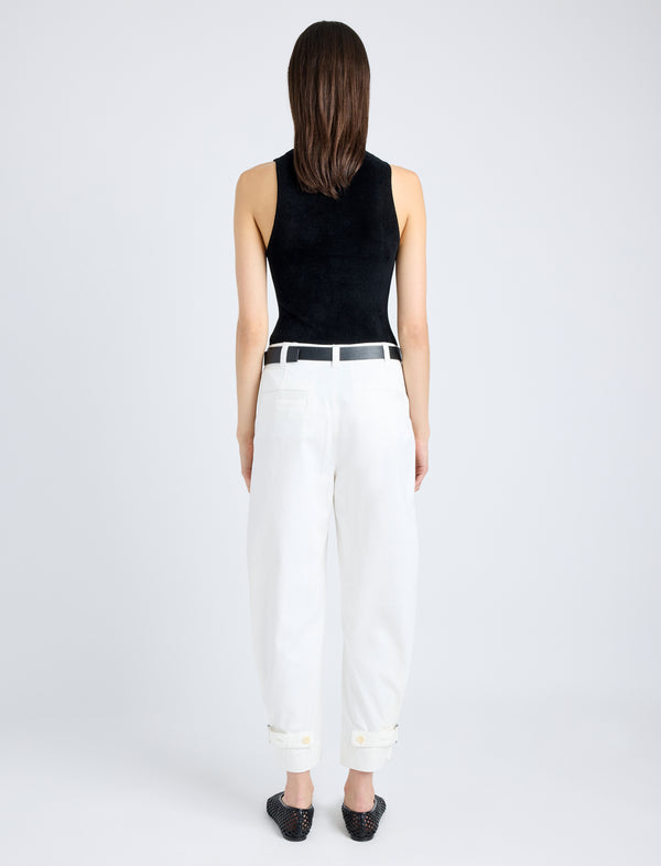 Proenza Schouler Proenza Schouler White Label Kay Pant In Cotton Twill - Off White