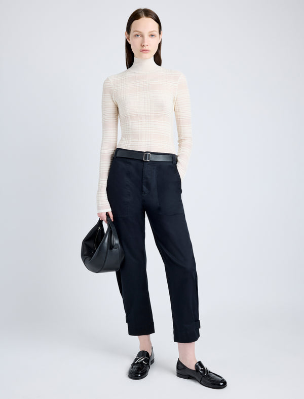 proenza schouler Proenza Schouler White Label Kay Pant in Cotton Twill - Black