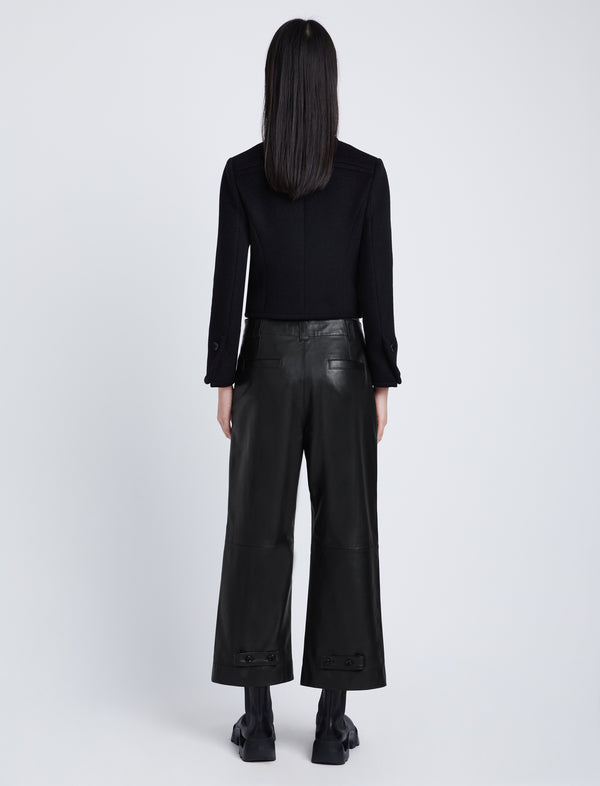 Proenza Schouler Proenza Schouler White Label Kay Pant In Lightweight Leather - Black