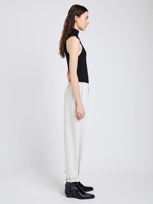 Proenza Schouler Proenza Schouler White Label Kay Pant In Wool Garbardine - Bone Melange