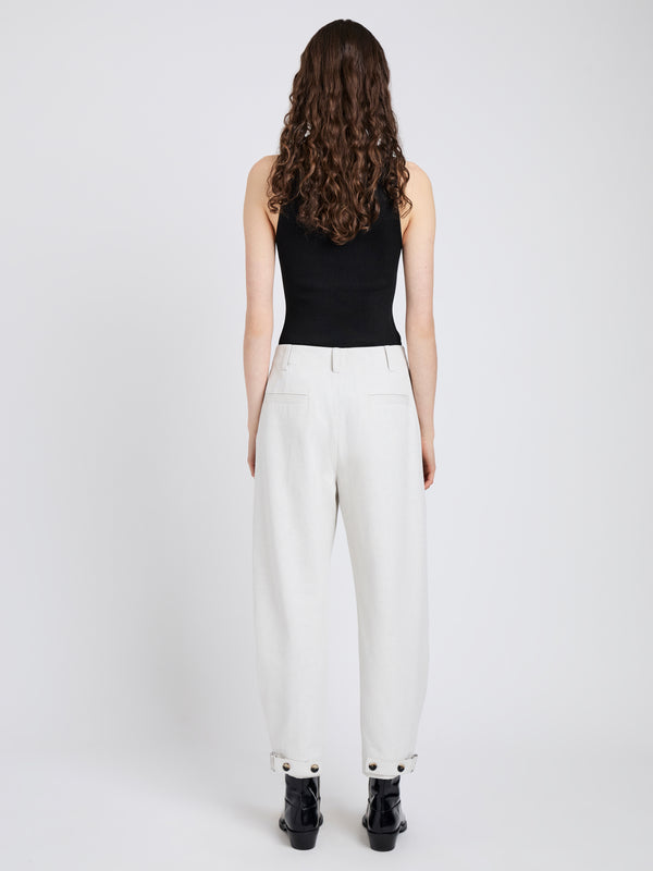 Proenza Schouler Proenza Schouler White Label Kay Pant In Wool Garbardine - Bone Melange
