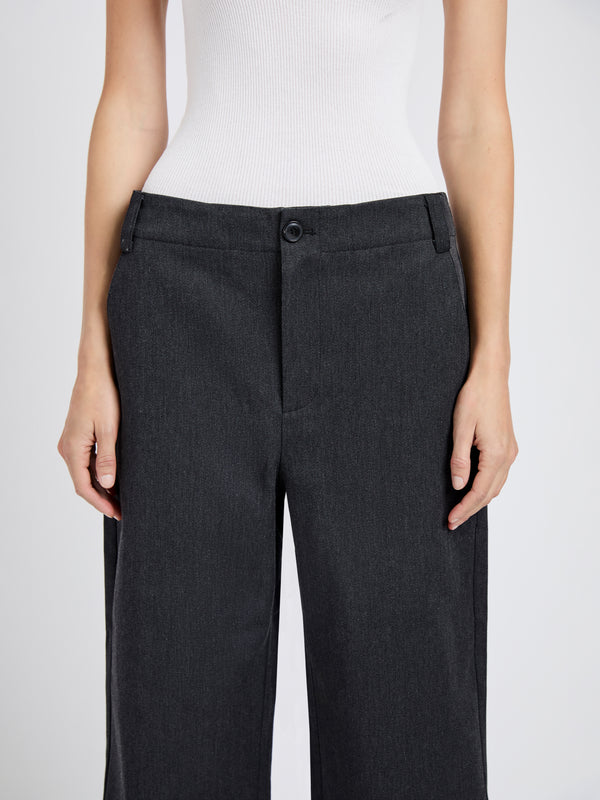 Proenza Schouler Proenza Schouler White Label Kay Pant In Wool Garbardine - Coal Melange