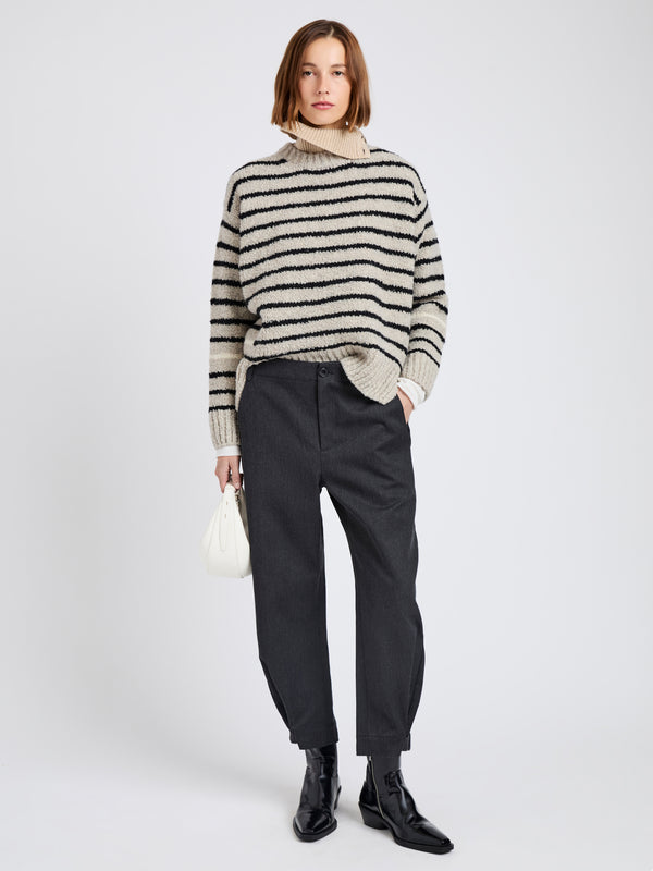 proenza schouler Proenza Schouler White Label Kay Pant in Wool Garbardine - Coal Melange