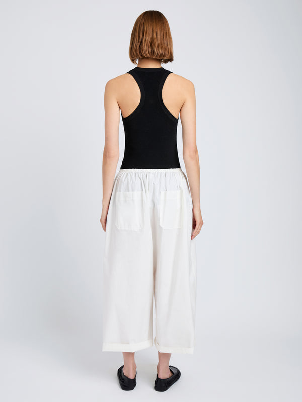 Proenza Schouler Proenza Schouler White Label Kayla Pant In Brushed Poplin - White