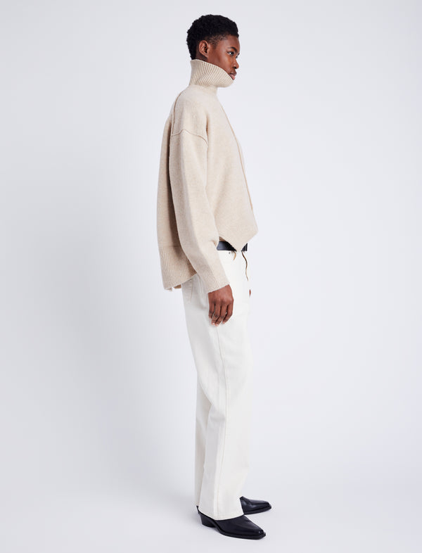 Proenza Schouler Proenza Schouler White Label Kellen Knit Sweater In Wool Blend - Birch