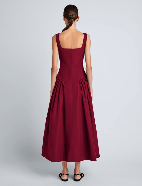 Proenza Schouler Proenza Schouler White Label Kendall Dress In Tech Cotton - Claret