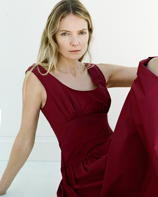 Proenza Schouler Proenza Schouler White Label Kendall Dress In Tech Cotton - Claret