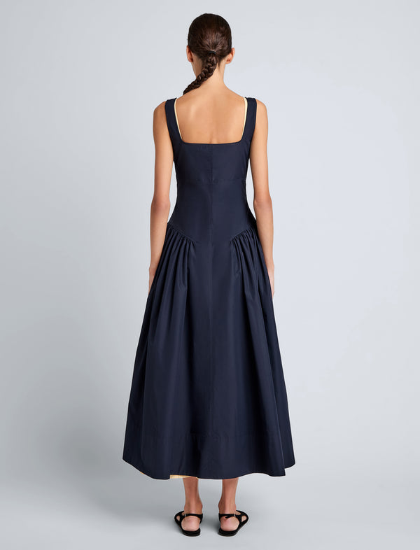 Proenza Schouler Proenza Schouler White Label Kendall Dress In Tech Cotton - Navy
