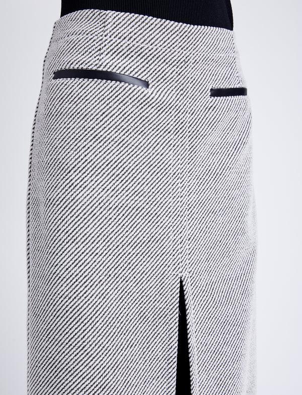Proenza Schouler Proenza Schouler White Label Kingsley Skirt In Soft Twill Coating - White/Grey