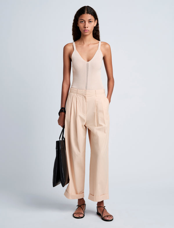 proenza schouler Proenza Schouler White Label Kyle Pant in Brushed Poplin - Light Rose