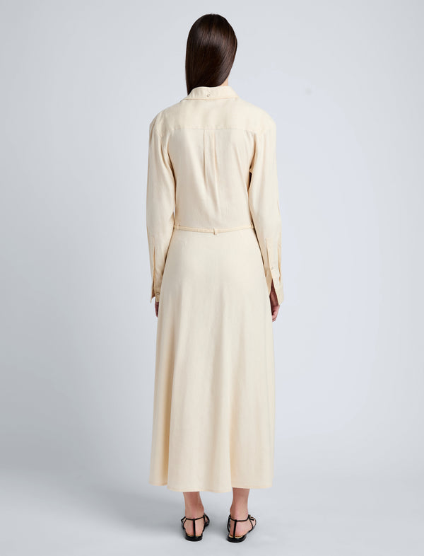 Proenza Schouler Proenza Schouler White Label Lato Wrap Dress In Linen Slub - Light Wheat