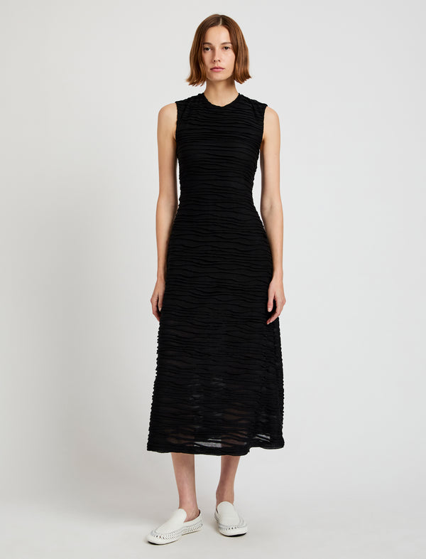proenza schouler Proenza Schouler White Label Laura Dress in Textured Cotton - Black