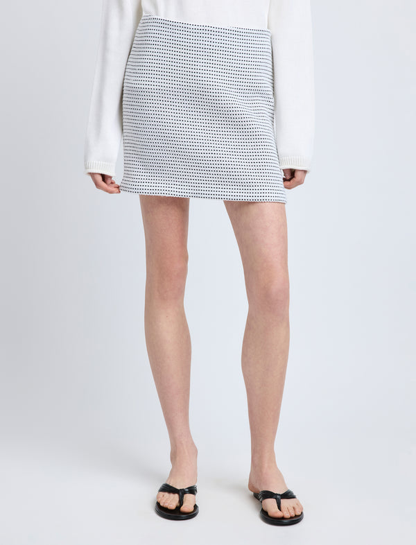 Proenza Schouler Proenza Schouler White Label Lawson Skirt In Two Tone Tweed - Off White