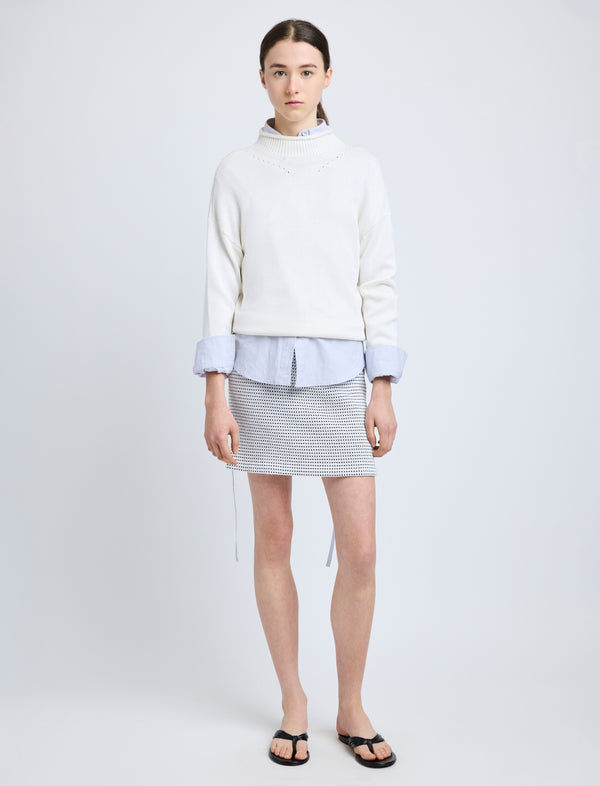 proenza schouler Proenza Schouler White Label Lawson Skirt in Two Tone Tweed - Off White