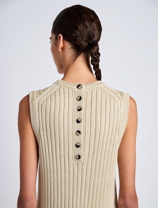 Proenza Schouler Proenza Schouler White Label Leighton Knit Dress In Dry Rib - Light Wheat