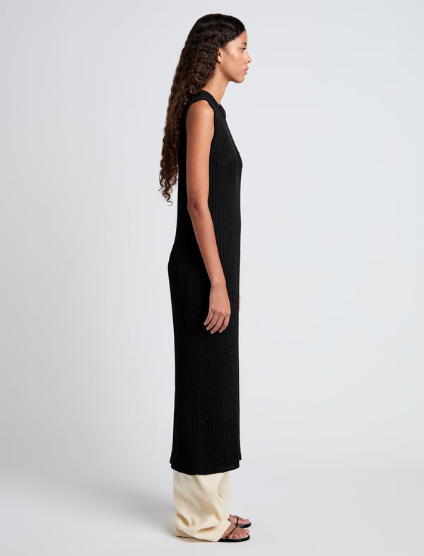 Proenza Schouler Proenza Schouler White Label Leighton Knit Dress In Dry Rib - Black