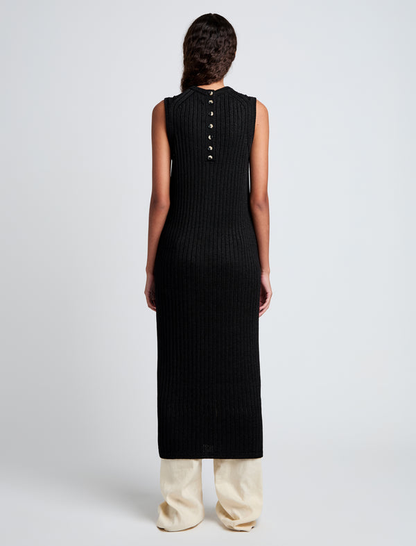 Proenza Schouler Proenza Schouler White Label Leighton Knit Dress In Dry Rib - Black