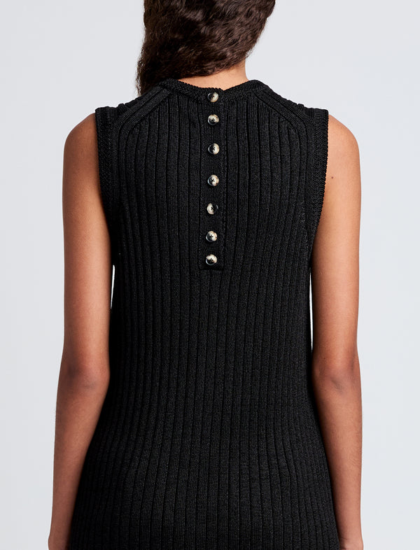 Proenza Schouler Proenza Schouler White Label Leighton Knit Dress In Dry Rib - Black
