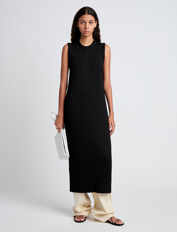 proenza schouler Proenza Schouler White Label Leighton Knit Dress in Dry Rib - Black