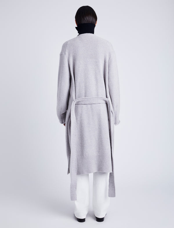 Proenza Schouler Proenza Schouler White Label Lenora Knit Cardigan In Wool Blend - Light Grey