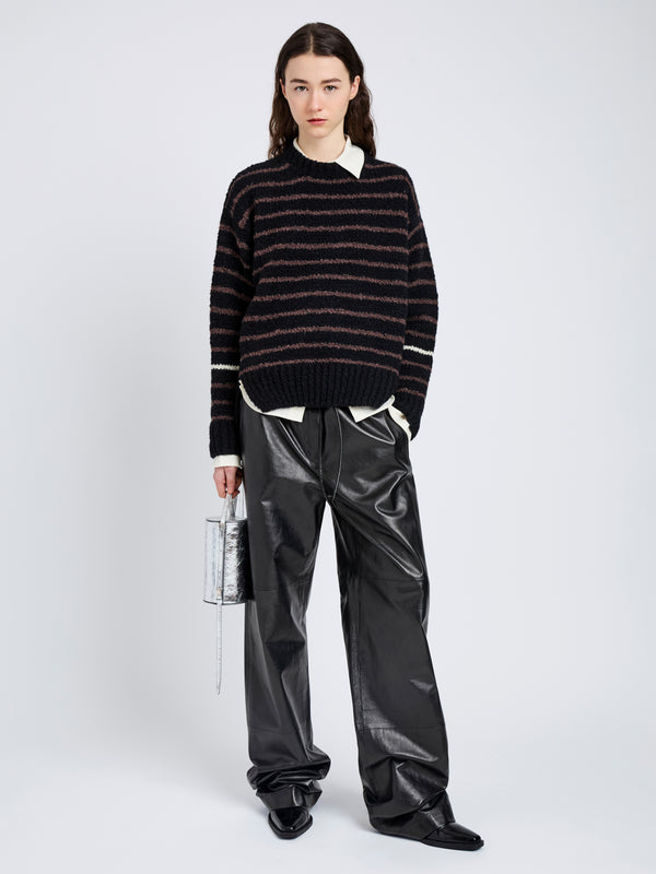 Proenza Schouler Proenza Schouler White Label Leonie Sweater In Stripe Wool - Black Multi