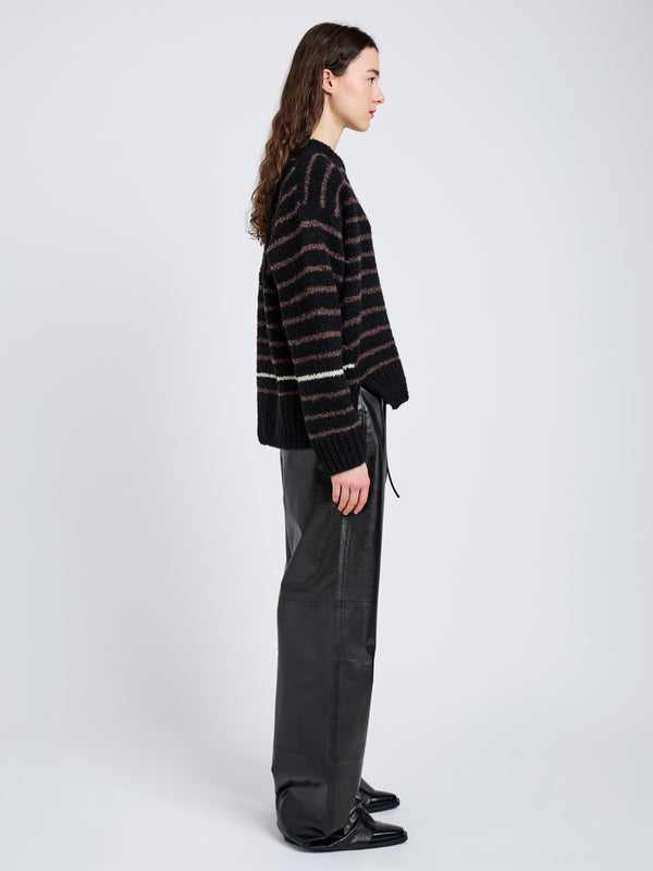 Proenza Schouler Proenza Schouler White Label Leonie Sweater In Stripe Wool - Black Multi