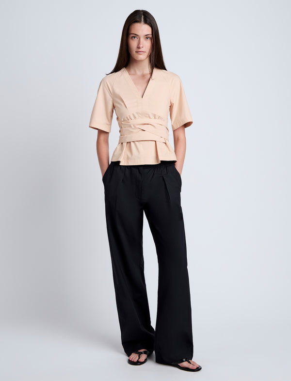Proenza Schouler Proenza Schouler White Label Lilian Top In Brushed Poplin - Light Rose